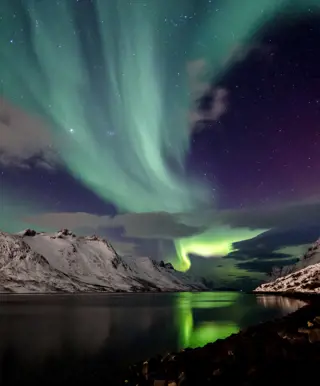 Das Polarlicht auf Spitzbergen jagen